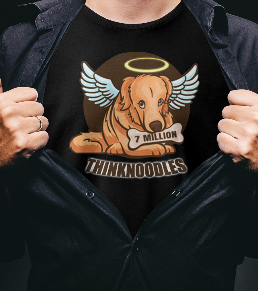 THINKNOODLES 7 MILLION WINGS HALO DOG BONE T-Shirt