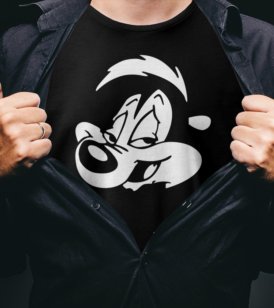 Pepe Le Pew Iconic Black And White Cartoon Character Image T-Shirt