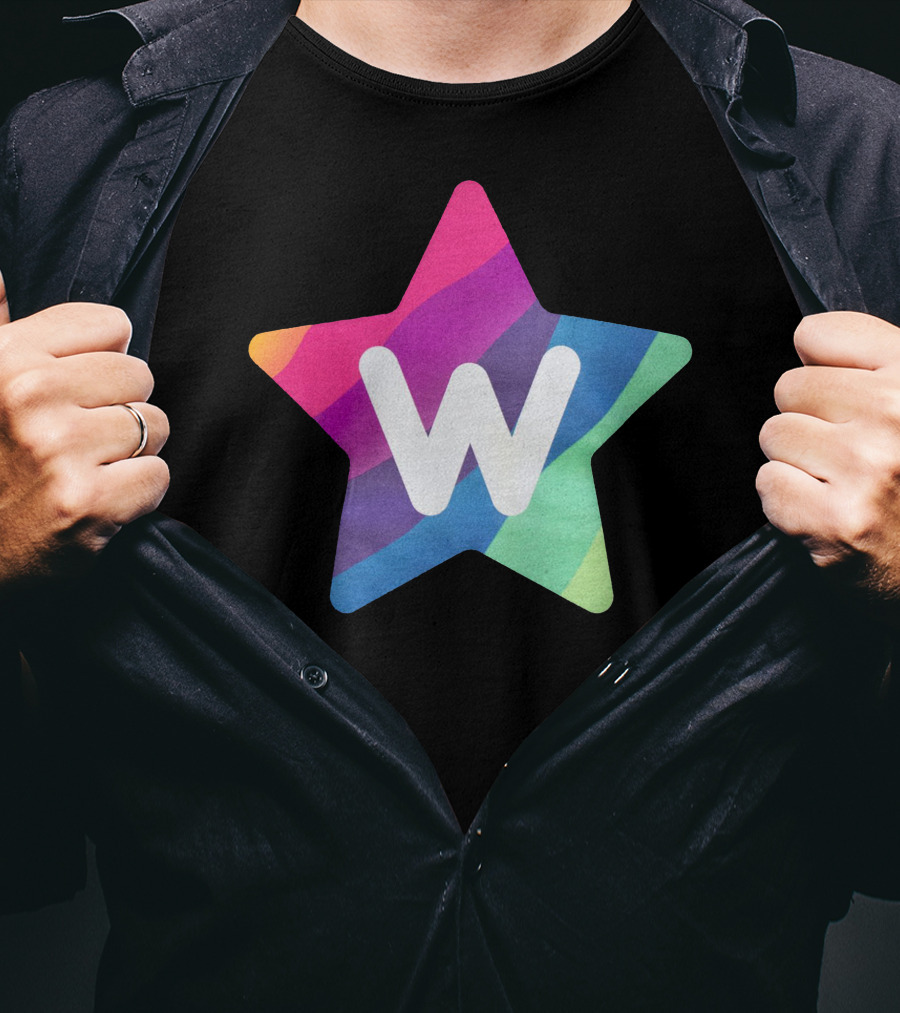 W Star Rainbow Rocket Merch T-Shirt