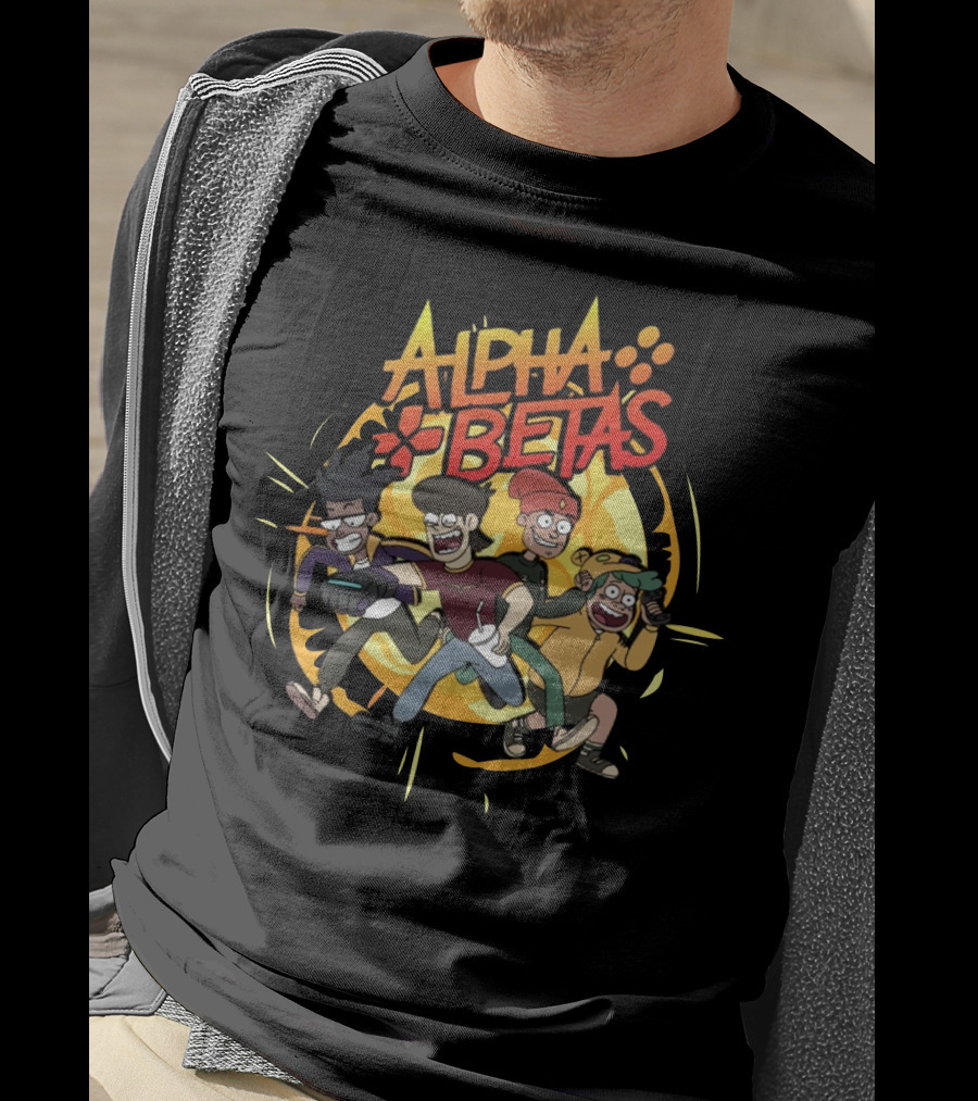 Alpha Betas Animated Characters Action Scene T-Shirt