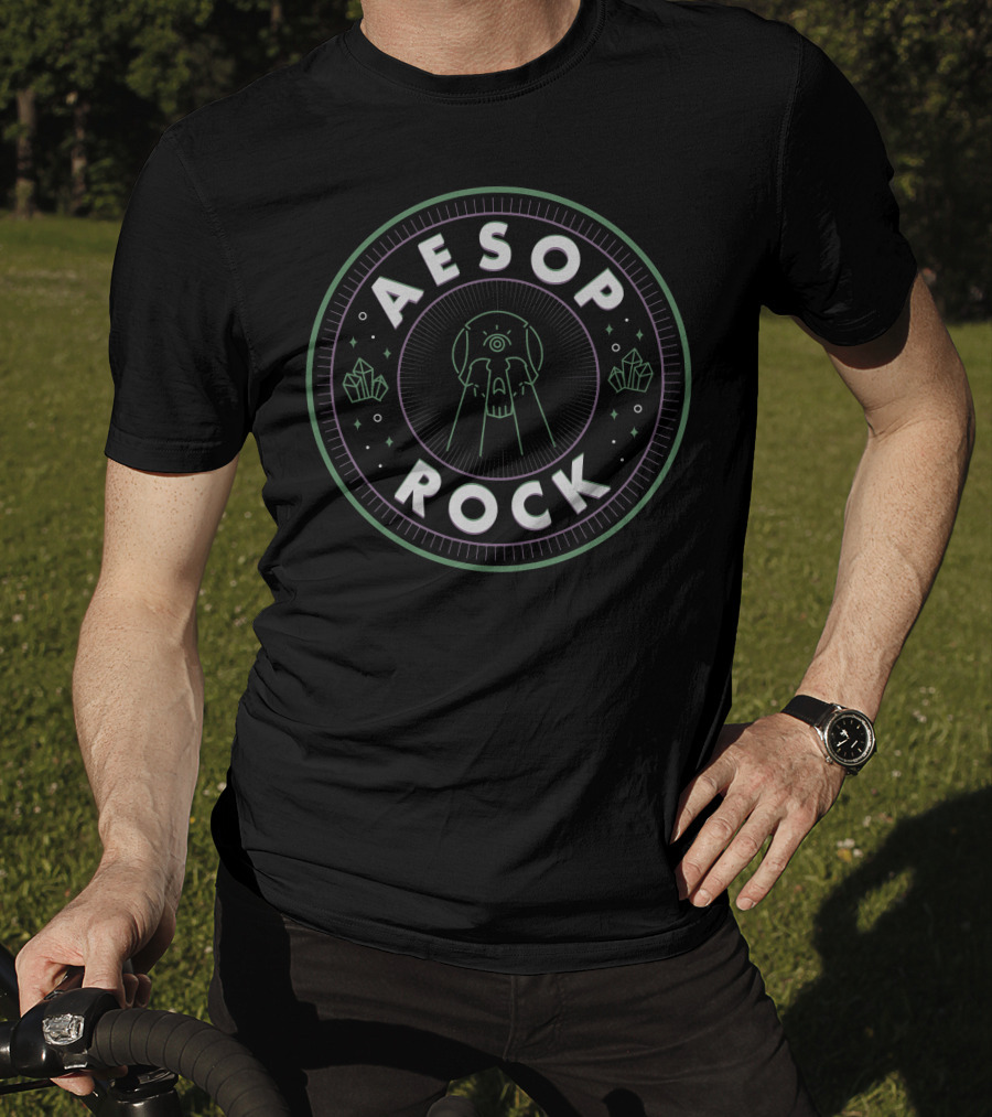 AESOP ROCK Cosmic Crystal Owl Circle T-Shirt