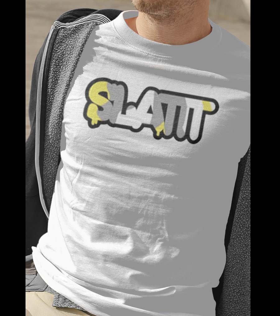 SLATT Graffiti Drip Bold Block Letters T-Shirt