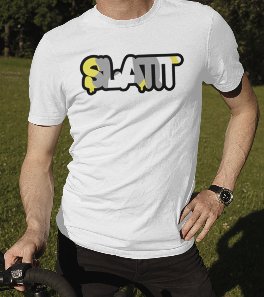 SLATT Graffiti Drip Bold Block Letters T-Shirt