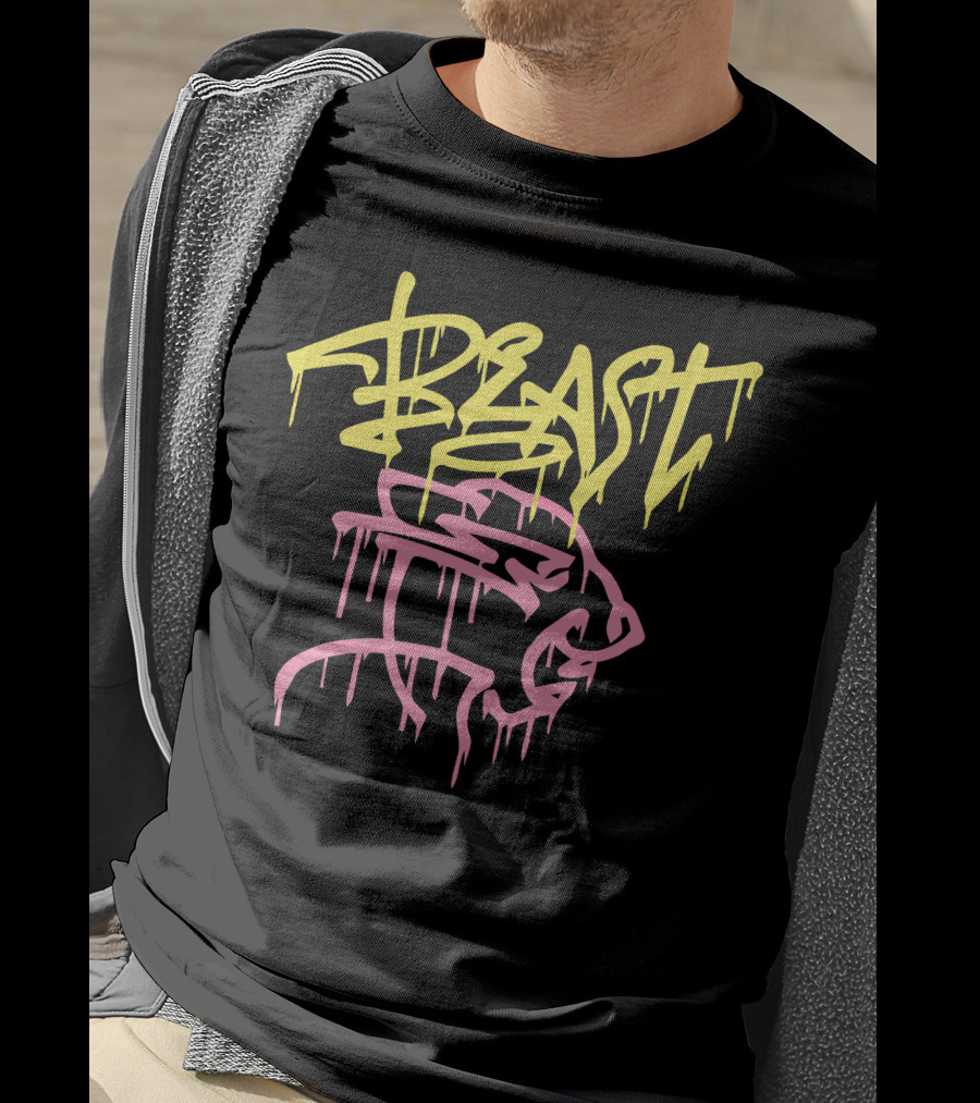 BEAST Graffiti Dripping Panther T-Shirt
