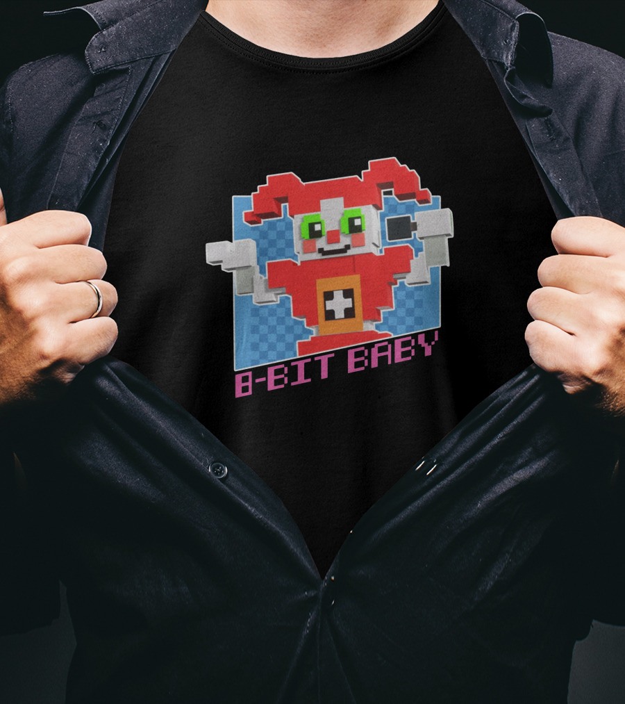 FNAF Merch 8-Bit Baby Pixel T-Shirt