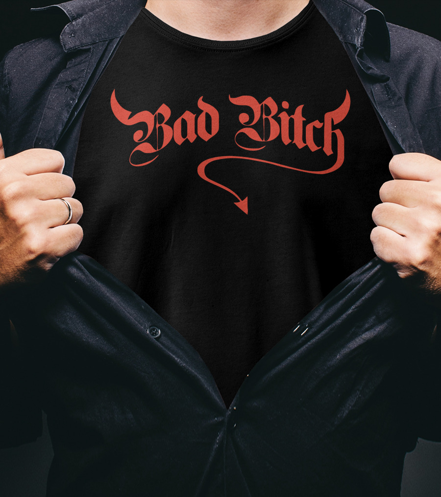 Bad Bitch Nikita Dragun Merch Red Devil Horns And Tail T-Shirt
