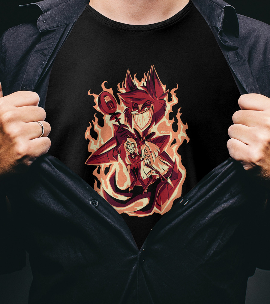 Hazbin Hotel Hellish Grasp Alastor Flame T-Shirt