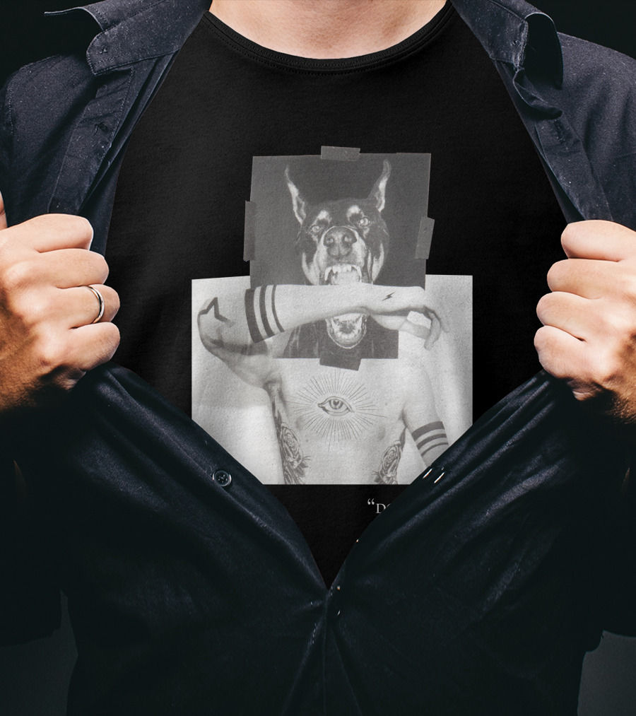 Neil Barrett Dober-Man Sirius Man’s Best Friend Hybrid Print 49 T-Shirt