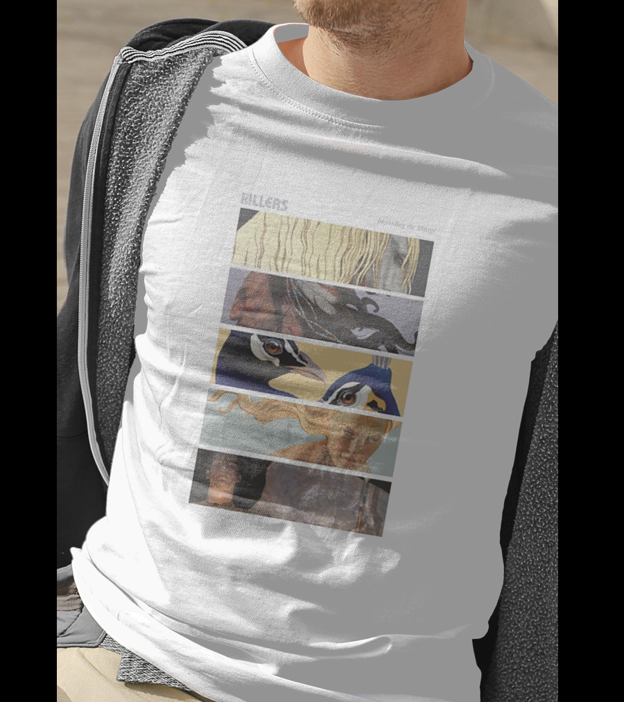 Killers Imploding The Mirage Peacocks Imagery Collage T-Shirt