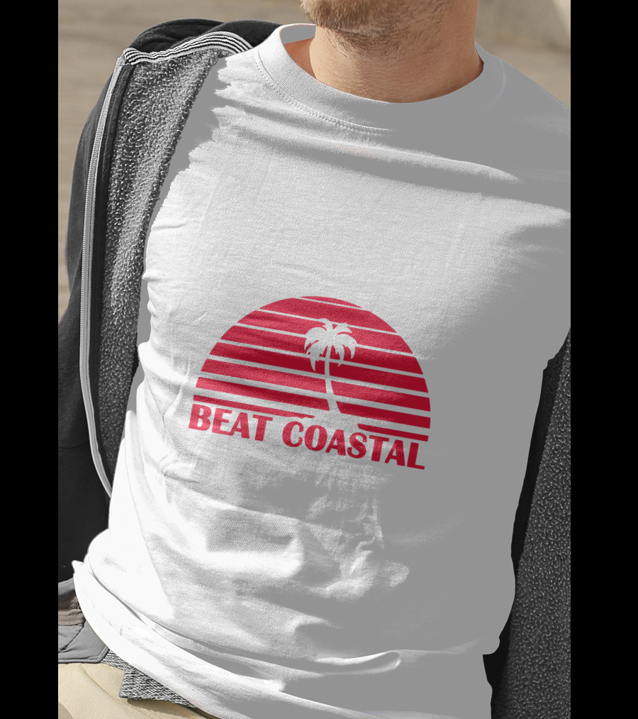 Beat Coastal Sunset Palm Tree T-Shirt