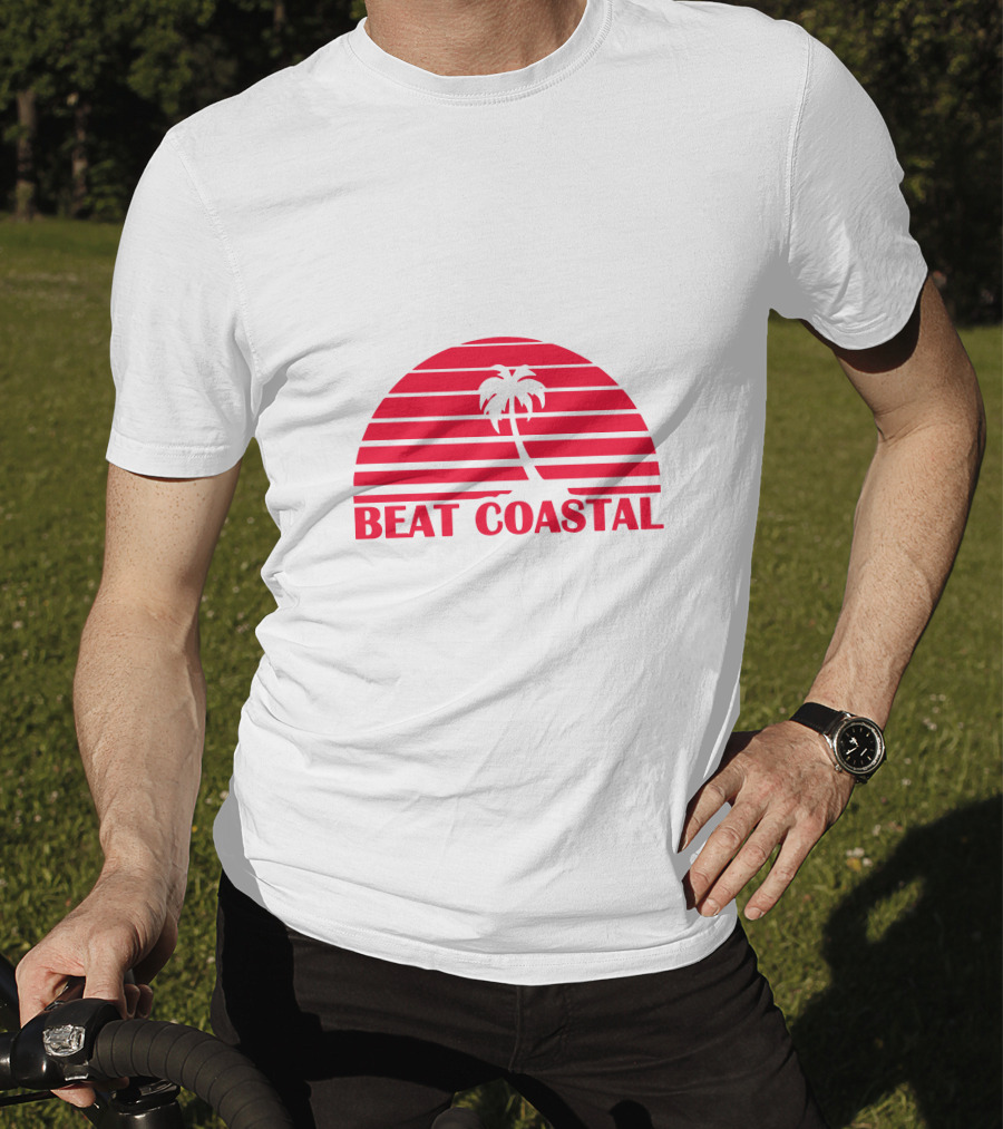 Beat Coastal Sunset Palm Tree T-Shirt