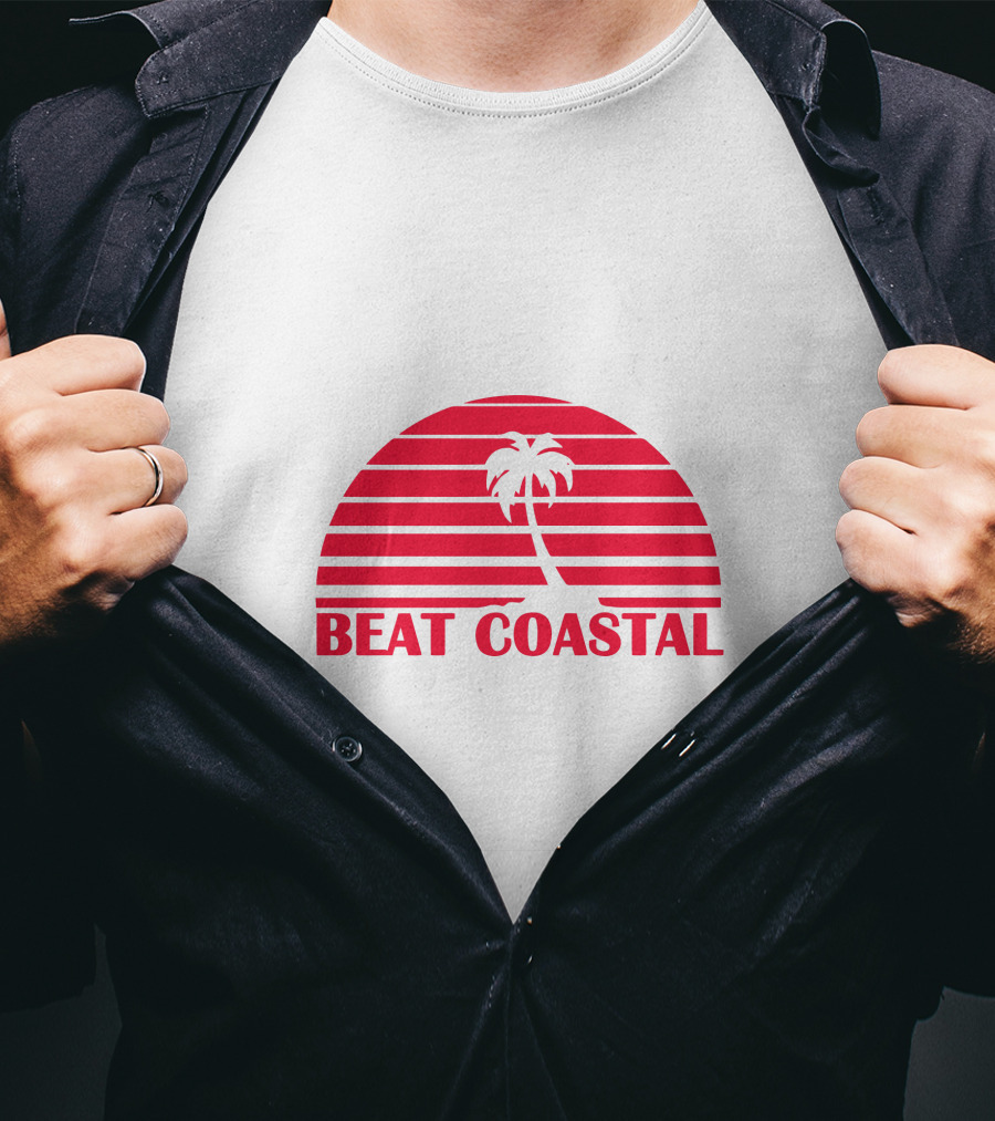 Beat Coastal Sunset Palm Tree T-Shirt