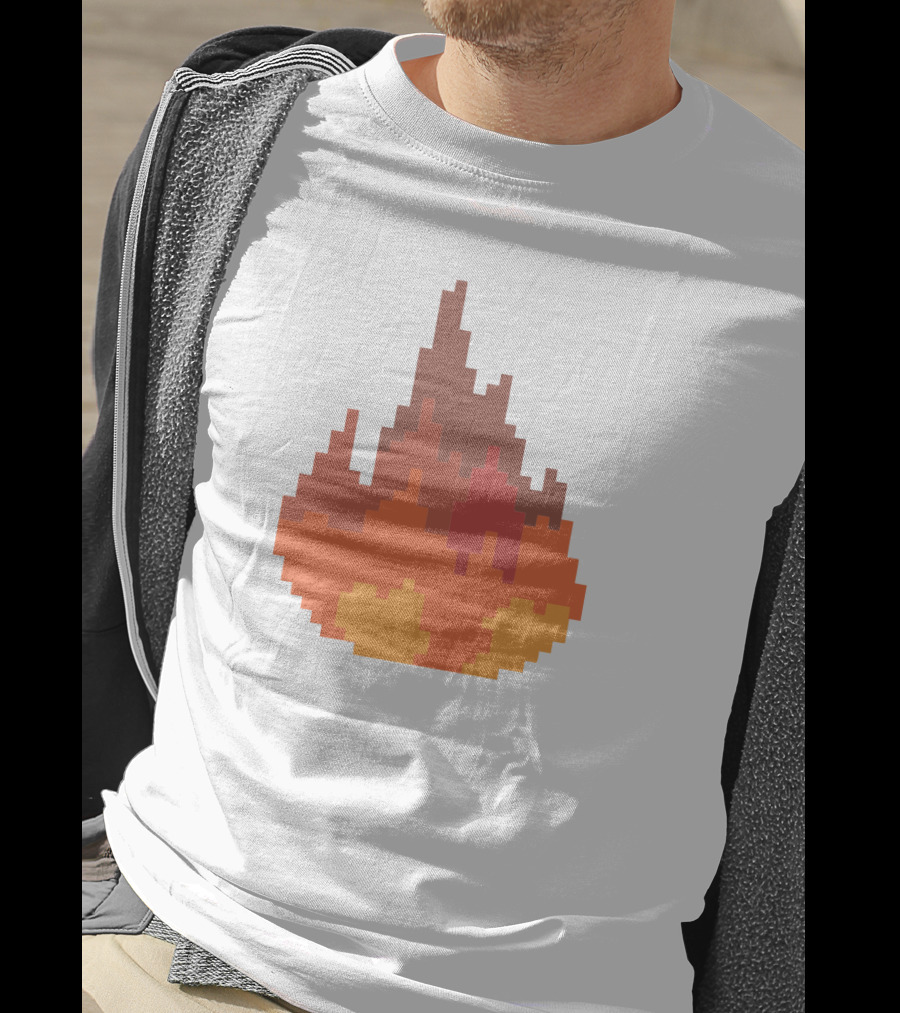 Sapnap Merch Fine Pixel Fire Flames T-Shirt
