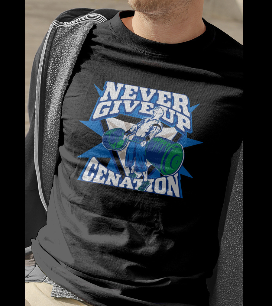 Never Give Up Cenation Authentic John Cena T-Shirt
