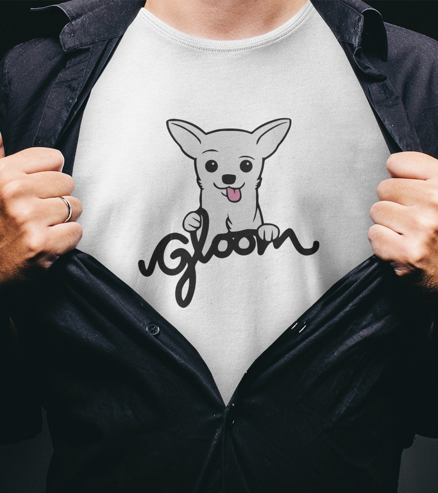 Gloom Merch Dog Icon With Script T-Shirt