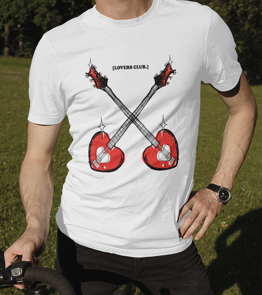 Lovers Club Crossed Heart Guitars T-Shirt