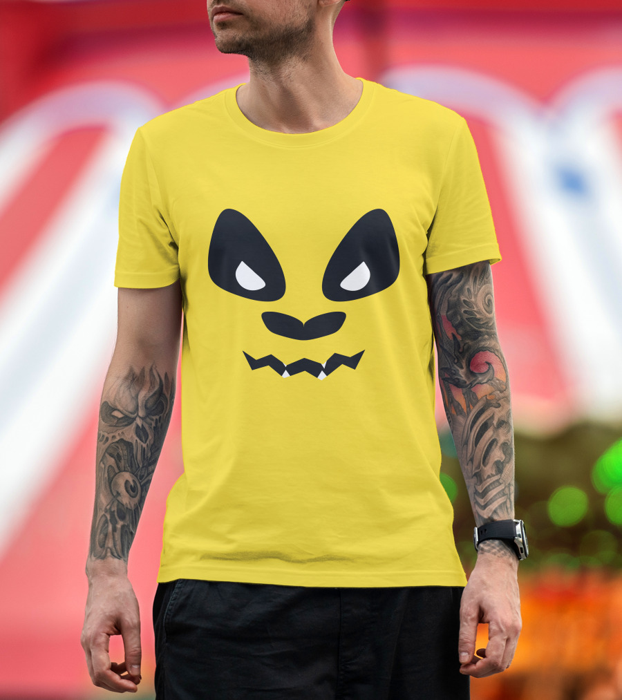 Sapnap Merch Halloween Panda Face Yellow T-Shirt