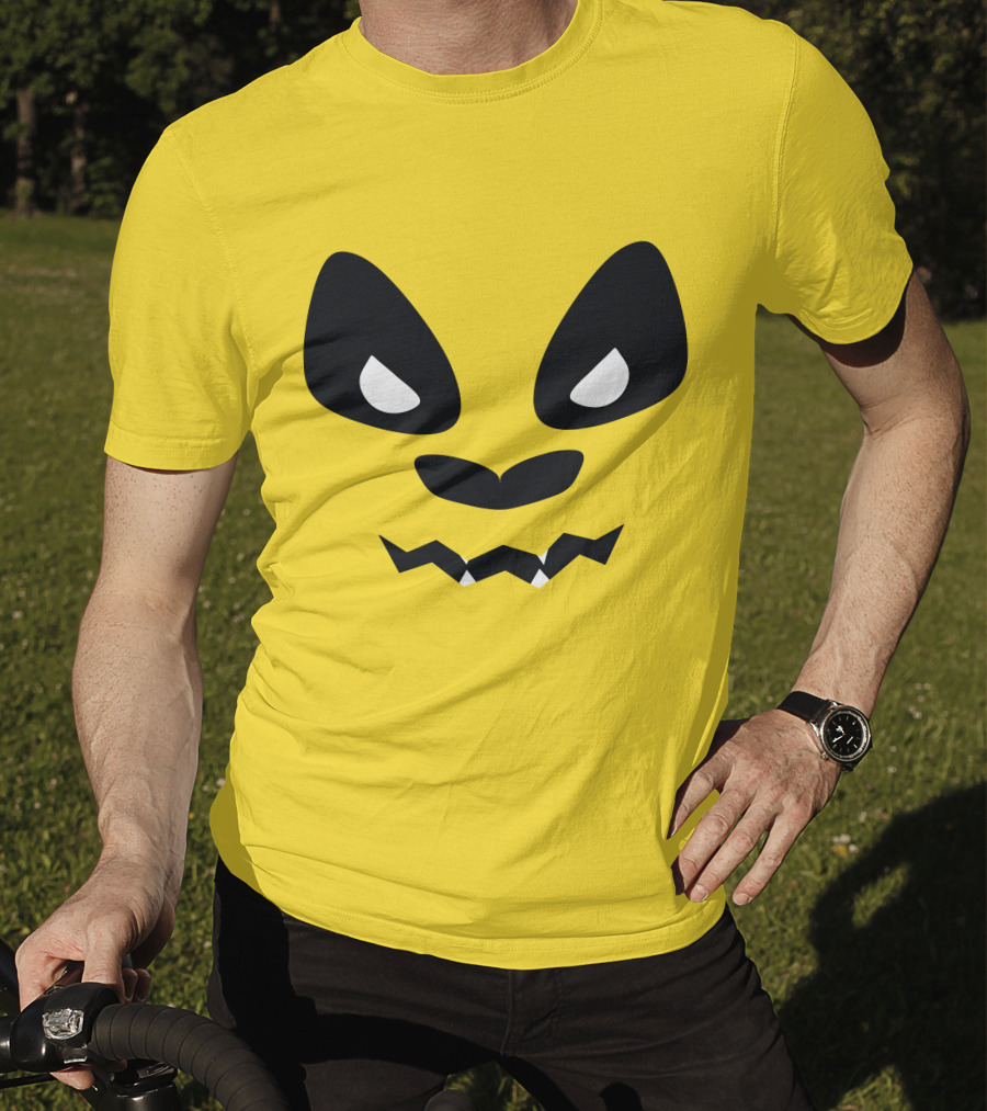 Sapnap Merch Halloween Panda Face Yellow T-Shirt