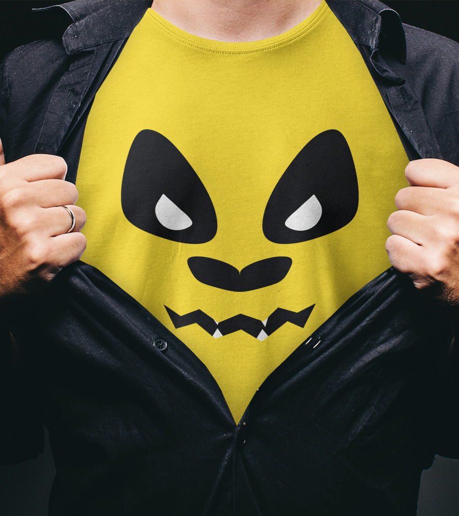 Sapnap Merch Halloween Panda Face Yellow T-Shirt