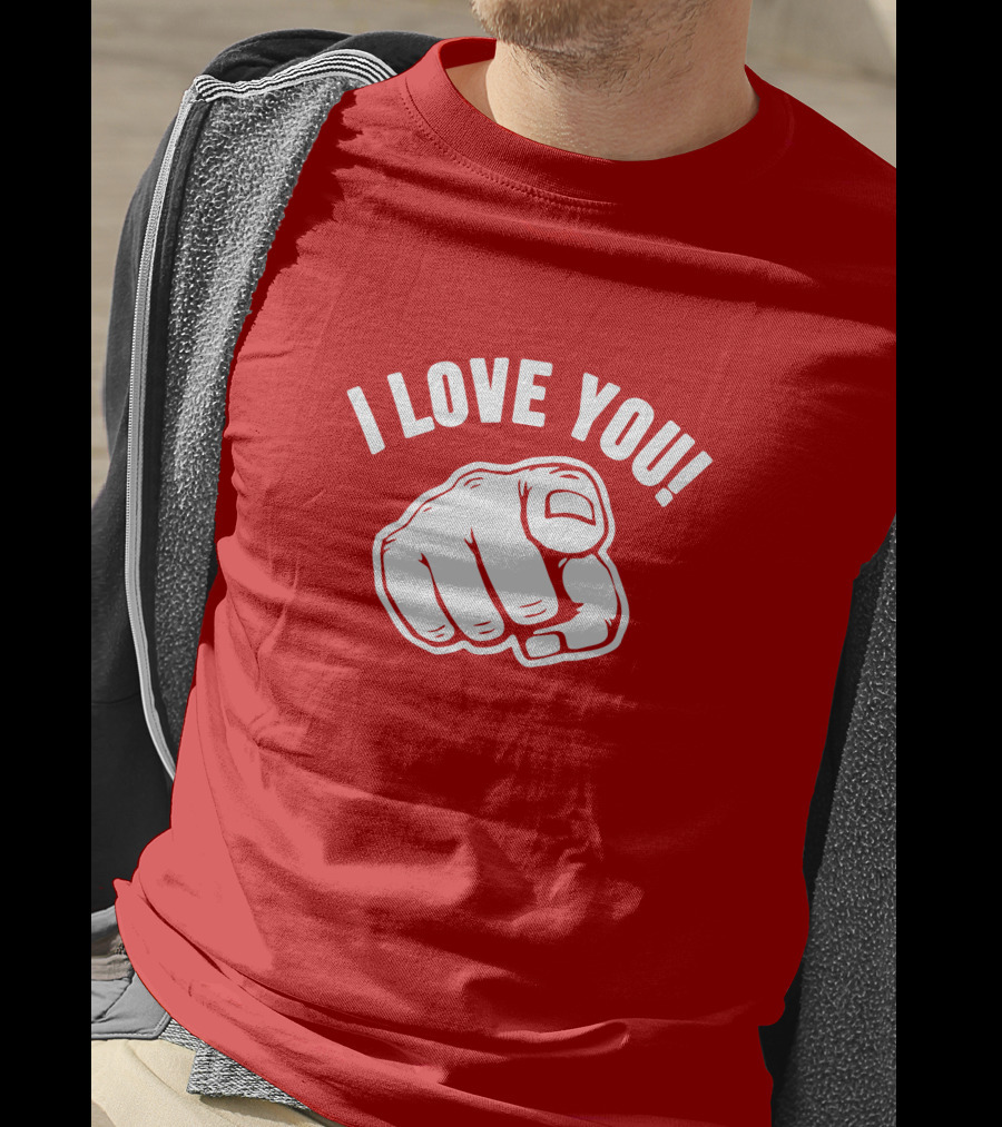 I Love You Fist Motif T-Shirt