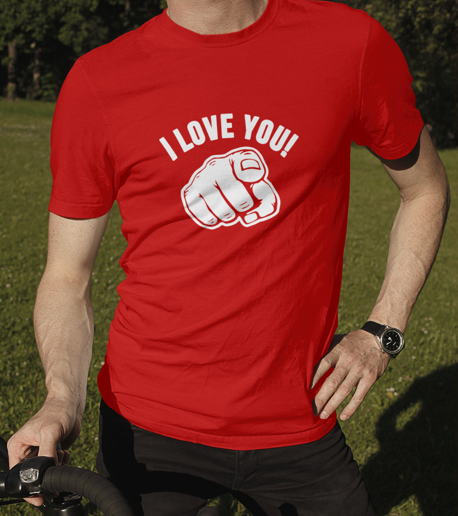 I Love You Fist Motif T-Shirt
