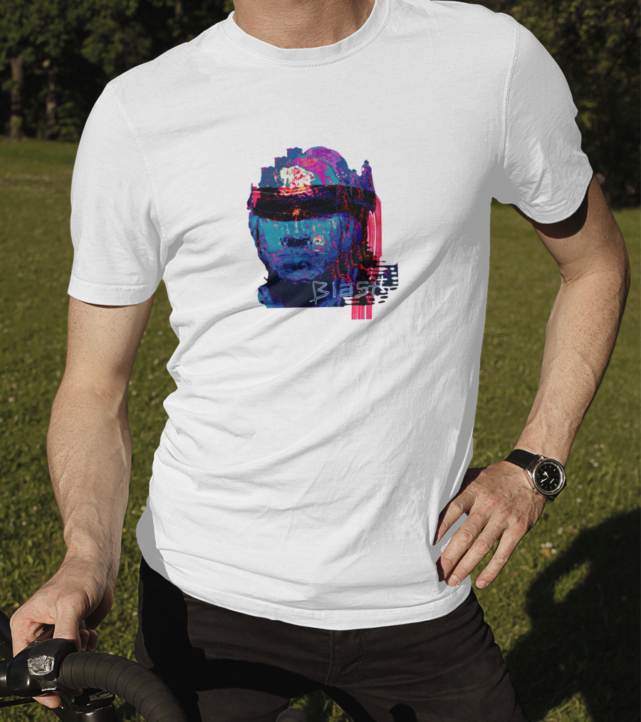 Blast Love Store Neon Abstract Visor Face T-Shirt