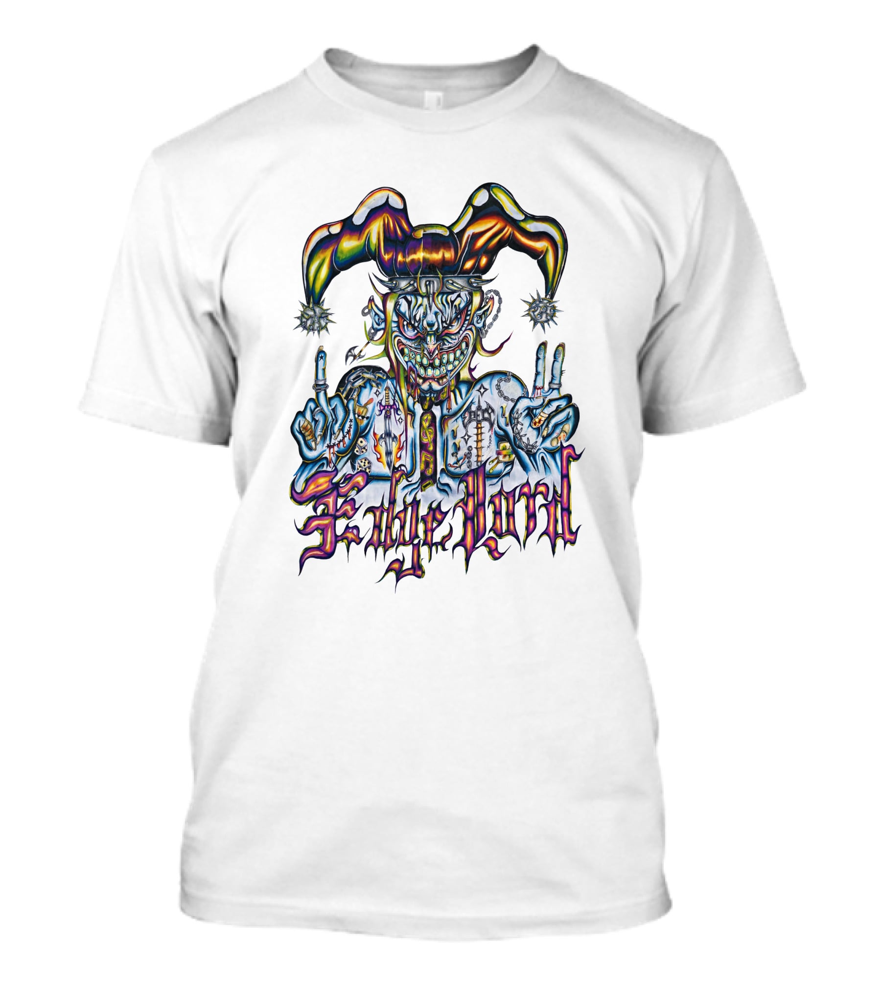 Dorian Electra X Beelzebaby Edgelord Joker Jester Gothic Tattoo T-Shirt