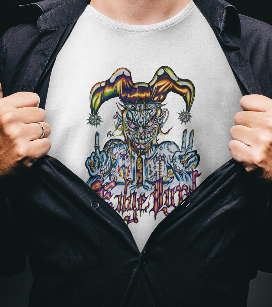 Dorian Electra X Beelzebaby Edgelord Joker Jester Gothic Tattoo T-Shirt