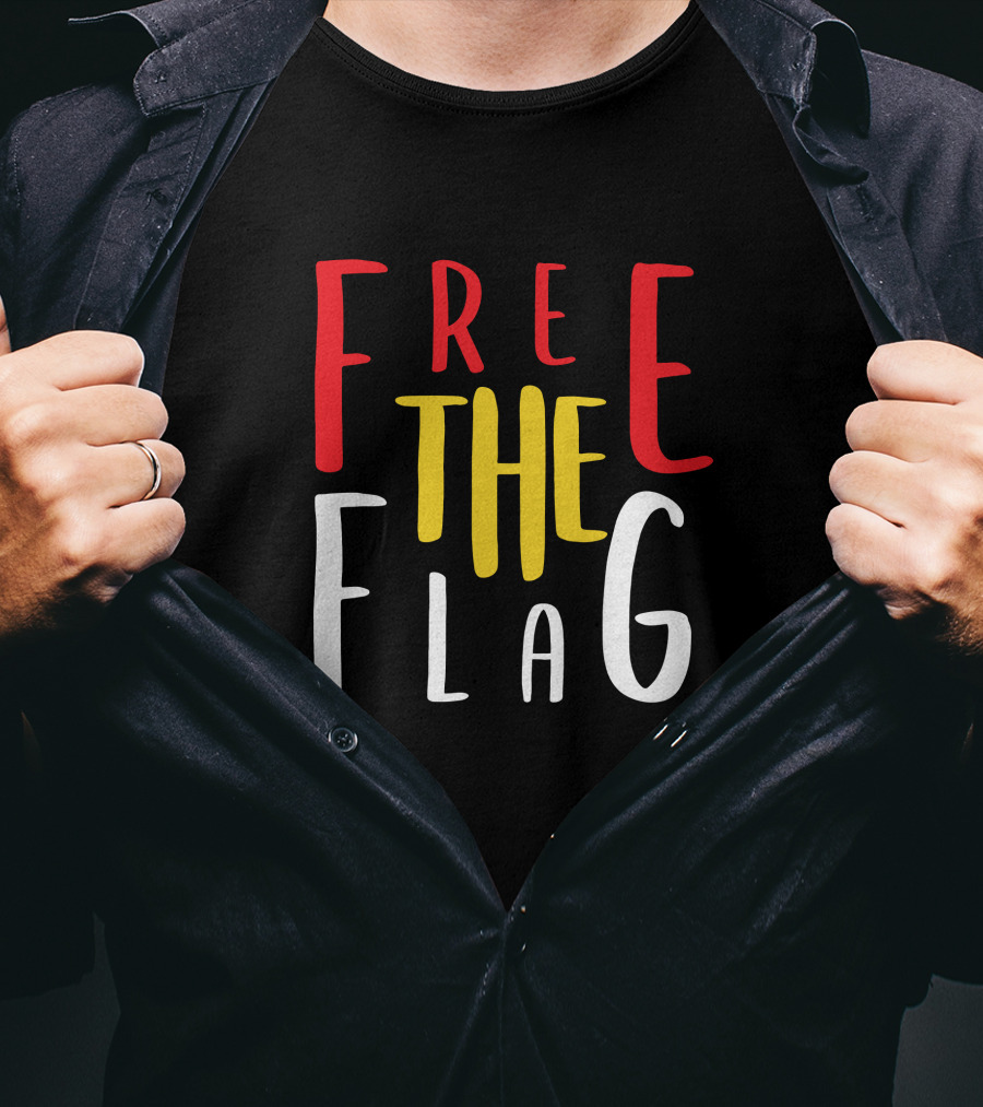 Free The Flag Red Yellow T-Shirt