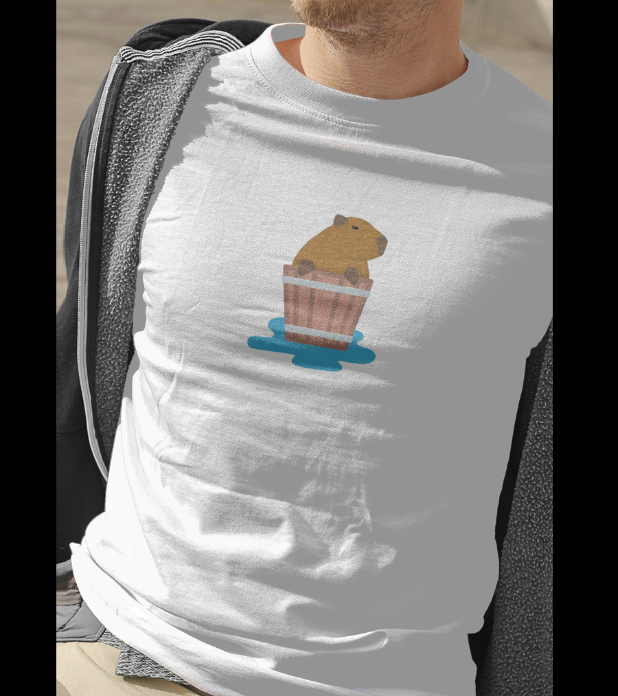 Capybaras Barrel Bath Soaking Relaxation T-Shirt