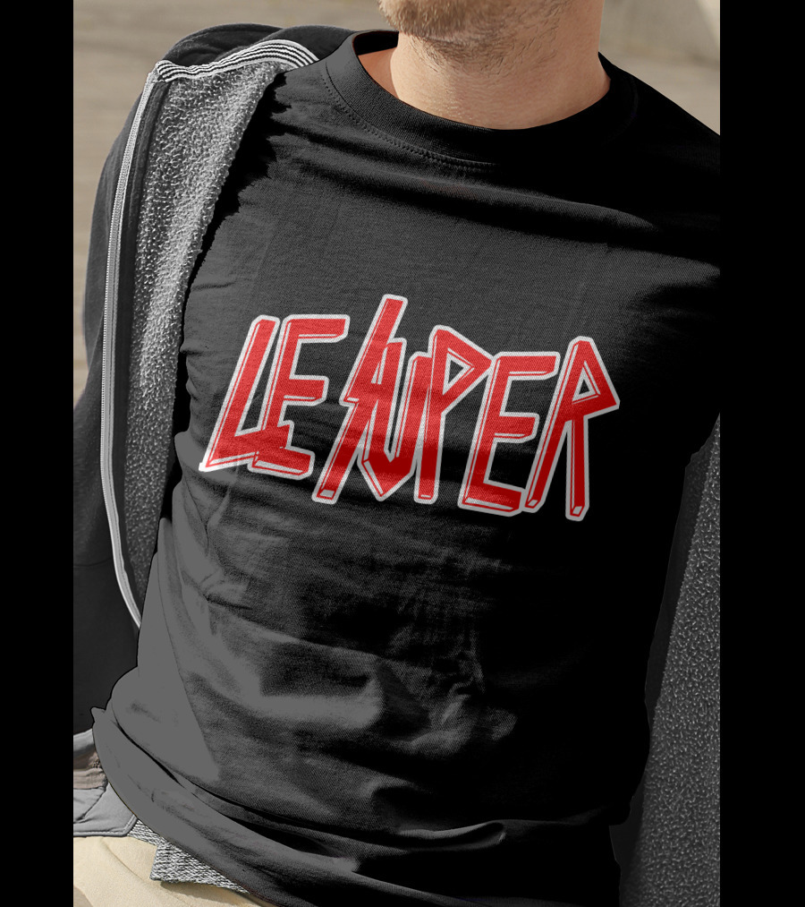 Rhest Ville Le Super Bold Red Typography T-Shirt