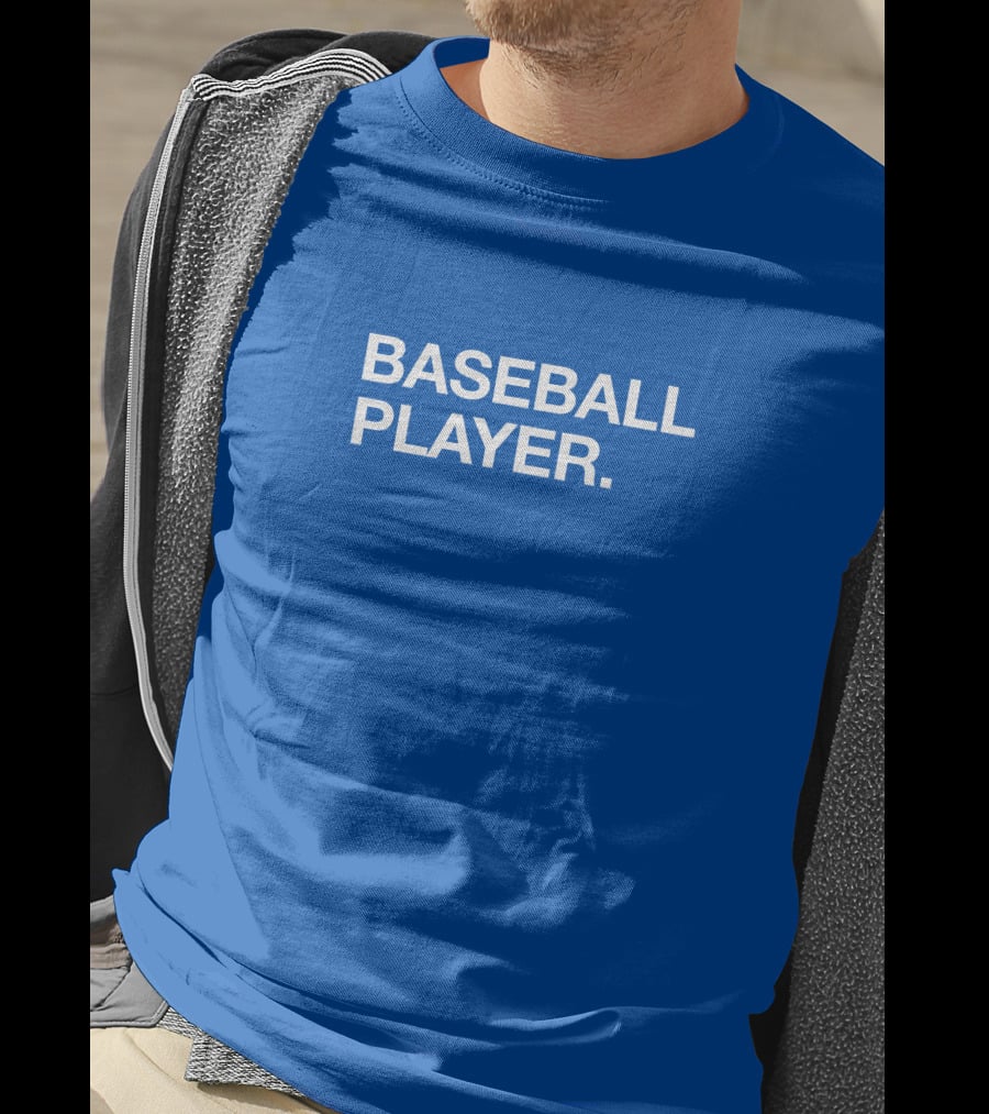 Scott Changnon Baseball Player Blue Text T-Shirt