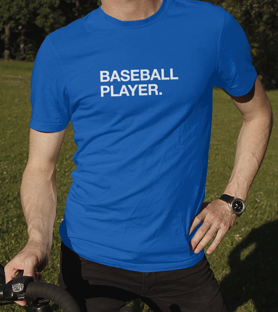 Scott Changnon Baseball Player Blue Text T-Shirt