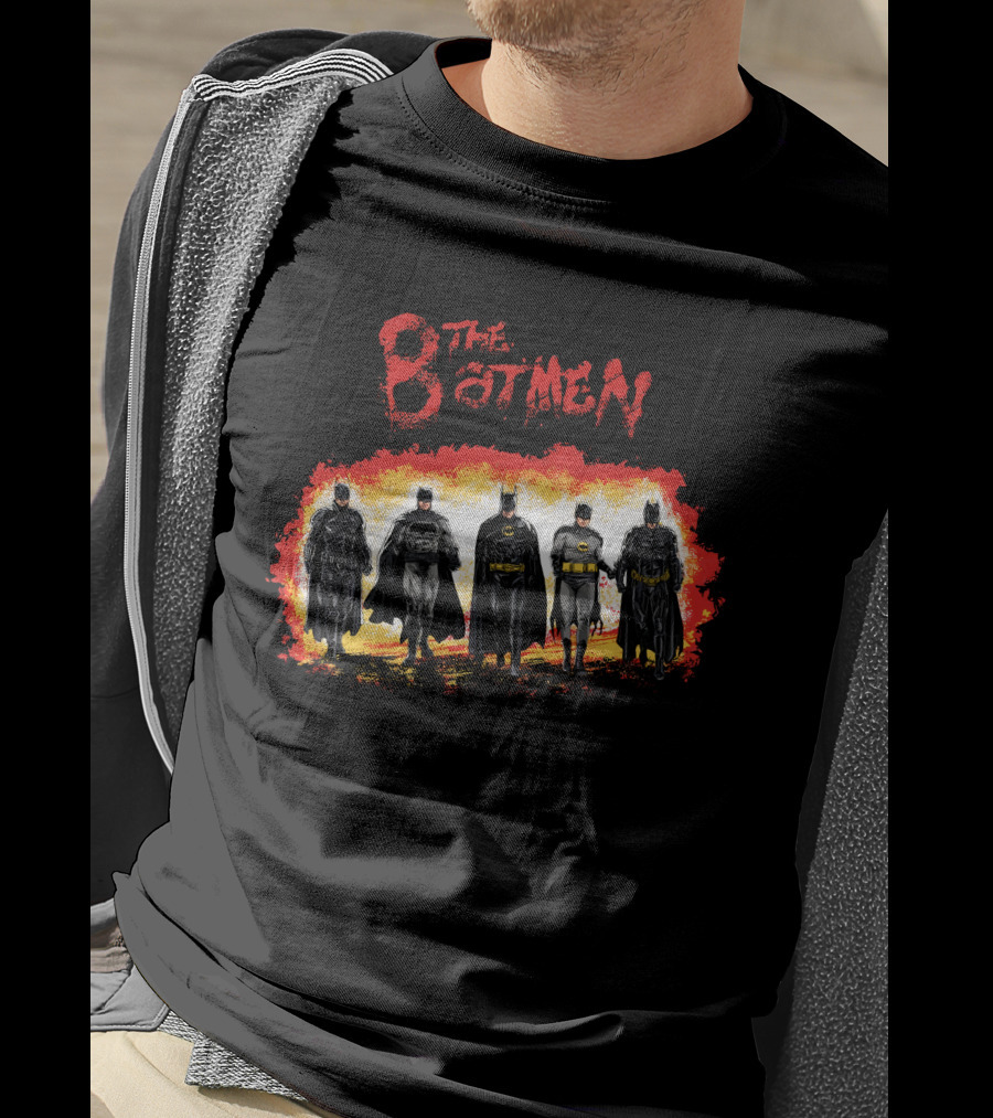 The Batmen Vintage Comic Style Heroes Ensemble T-Shirt