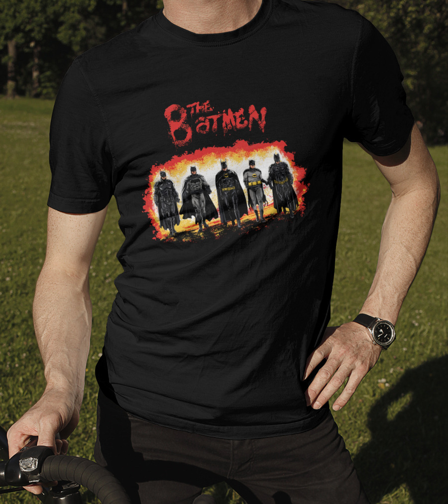 The Batmen Vintage Comic Style Heroes Ensemble T-Shirt