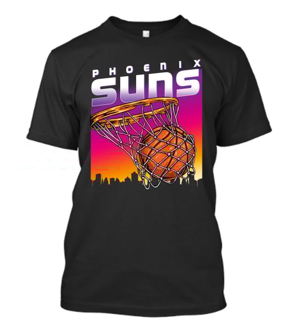 Phoenix Suns Modern Basketball Skyline Sunset T-Shirt