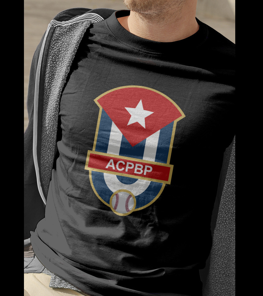 ACBPB Association Of Cuban Professional Baseball Players Emblem With Baseball And Star T-Shirt