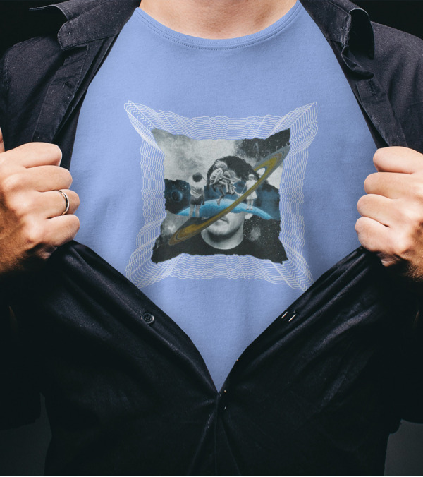 Captain Cloak Brandiswm Inward Astronaut Rings James Mark T-Shirt