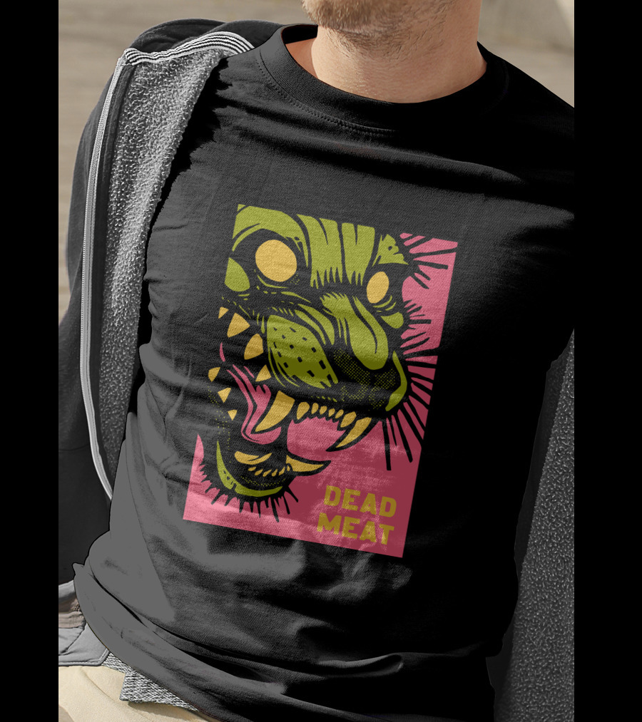 Stablercake Dead Meat Neon Tiger Face T-Shirt