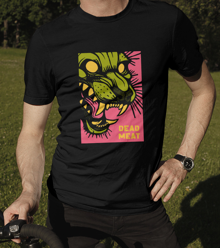 Stablercake Dead Meat Neon Tiger Face T-Shirt