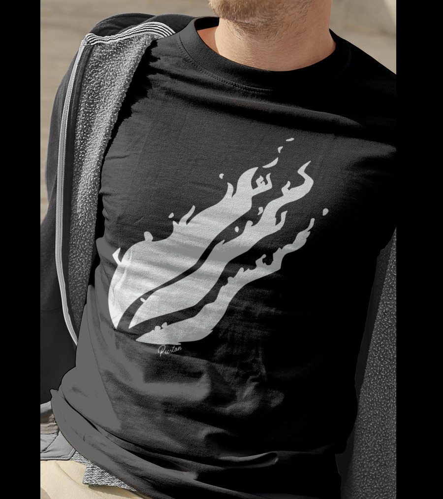Preston Flame Black White T-Shirt