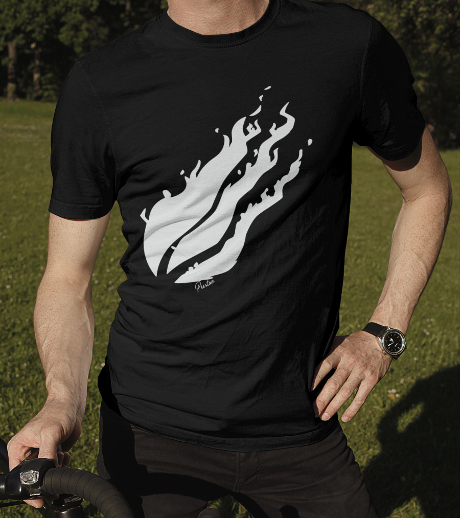 Preston Flame Black White T-Shirt