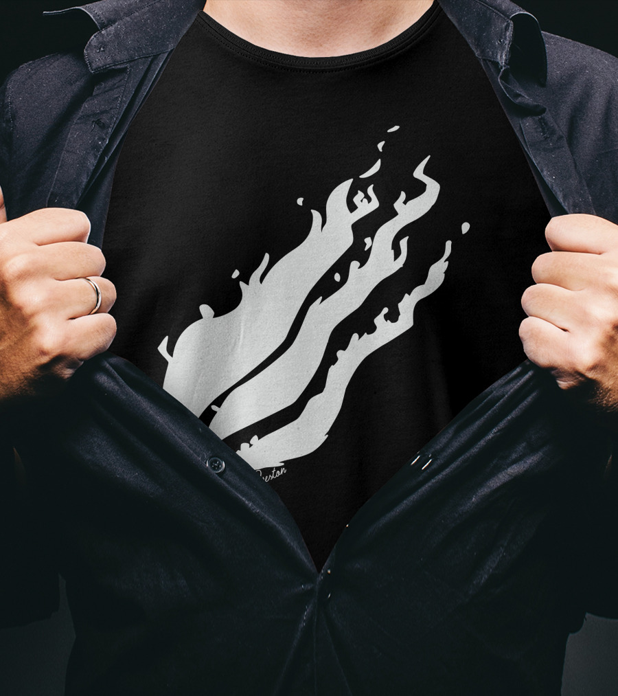 Preston Flame Black White T-Shirt