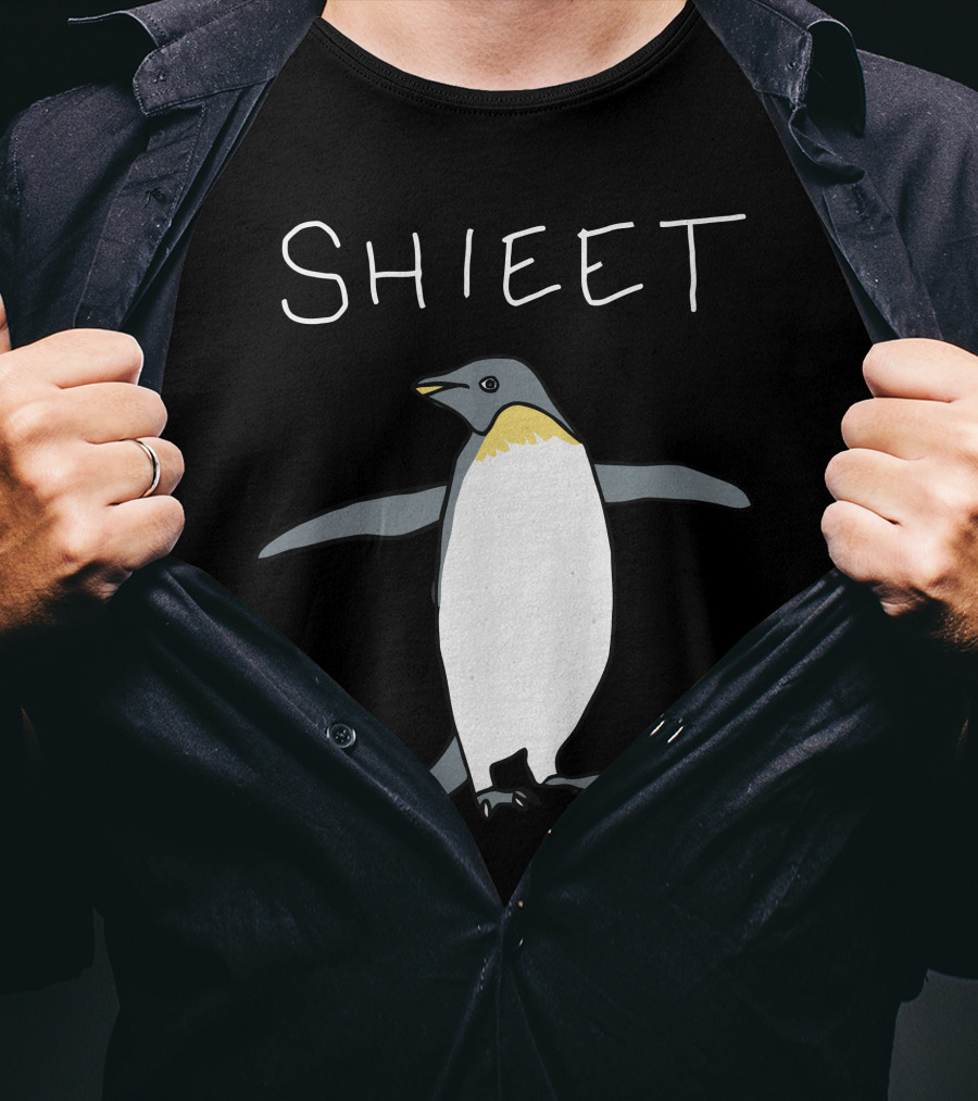 Shieet Penguin Drawing T-Shirt