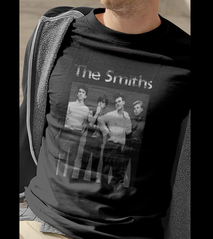 The Smiths Band Black And White Photo T-Shirt