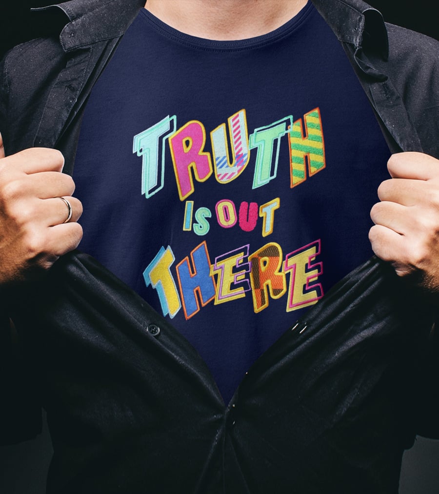 Truth Is Out There Colorful Retro T-Shirt