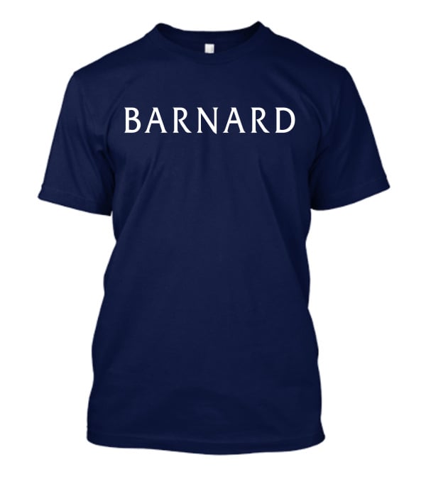 Barnard College Classic Block Text Logo Navy T-Shirt