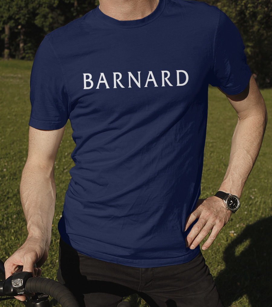 Barnard College Classic Block Text Logo Navy T-Shirt