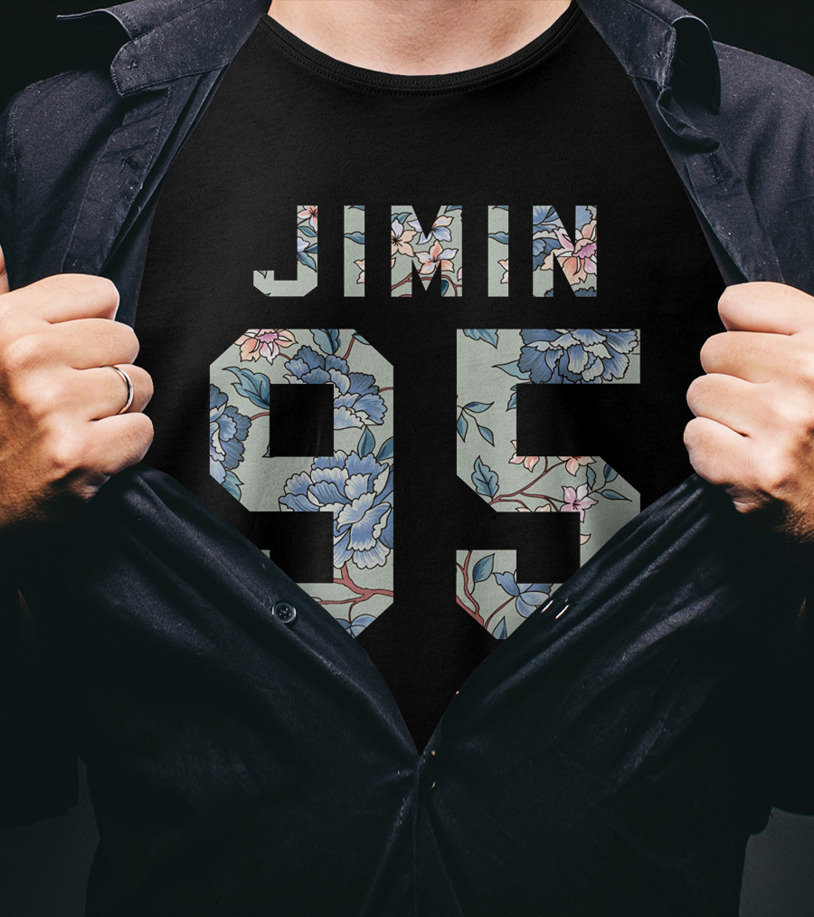 Jimin 95 Floral Pattern Kpop T-Shirt
