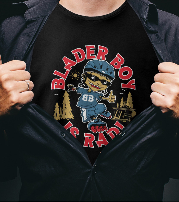 Blader Boy Is Rad Roller Skating Adventure Danny Mullen T-Shirt